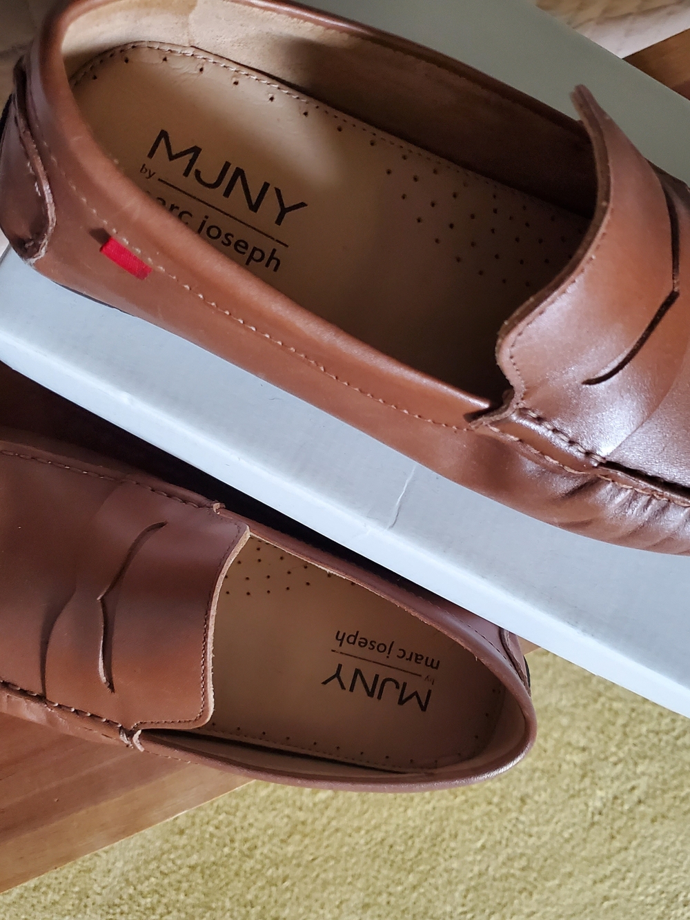 Marc Joseph Tan Leather Penny Loafers